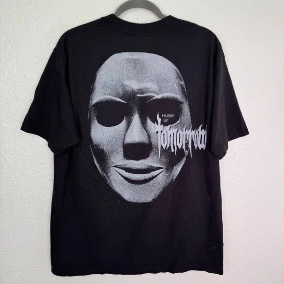 The Weeknd Hurry Up Tomorrow Shirt Mens Medium The Mask Art Graphic T Streetwear - Picture 2 of 11